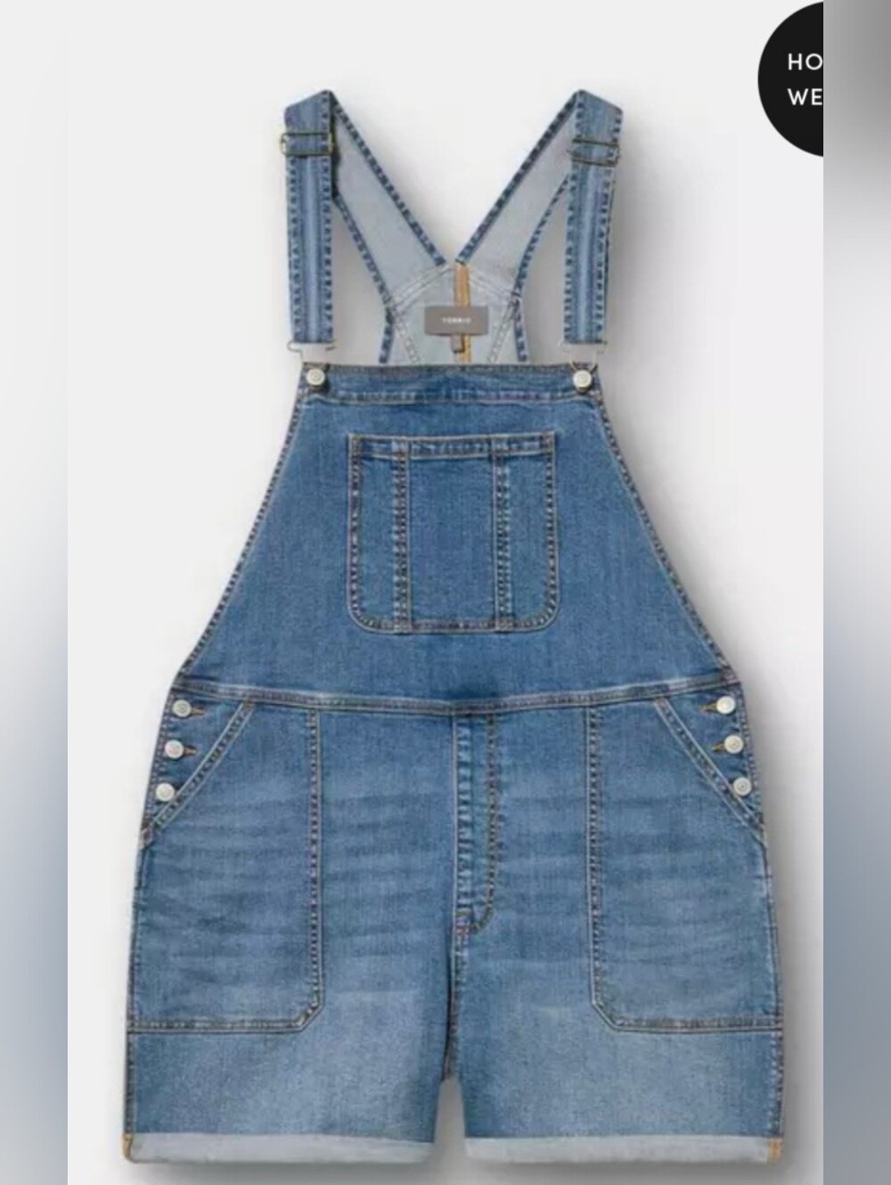 NEW Torrid 3" Relaxed Denim Shortall Size 20